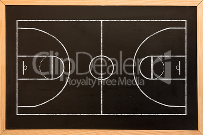 Digital image of basketball field