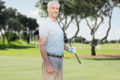Composite image of view of a man playing golf Composite image of view of a man playing golf