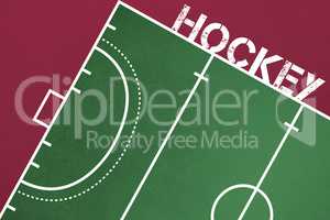 Composite image of hockey message on a white background
