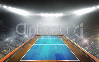 View of a volleyball field