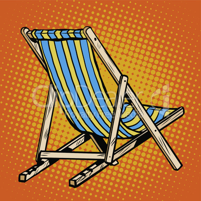 deck chair striped blue beach lounger