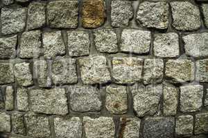 Mauer aus Granitsteinen