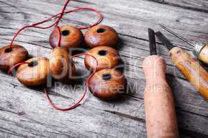 Handmade with wooden beads