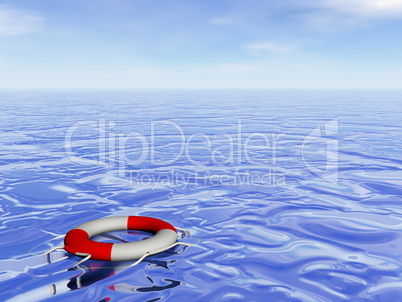 Life buoy hope - 3D render