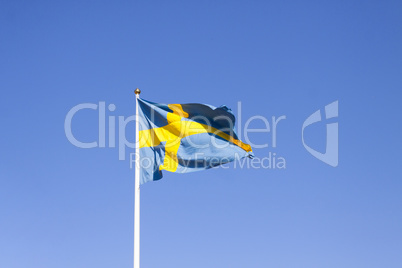 Blau gelbe Schwedische Fahne
