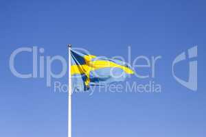 Fahnenmast mit schwedischer Flagge