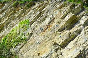 Safety net of rockfall in the mountains