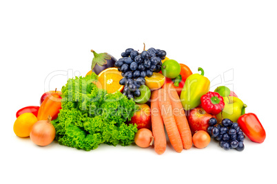 set fruit and vegetables