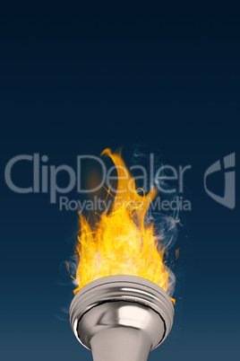 Composite image of the olympic fire