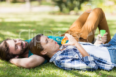 Couple relaxing together