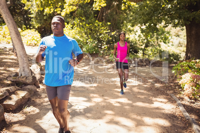 Couple running together