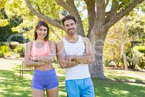 Portrait of couple smiling