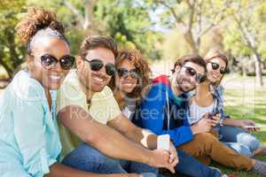 Group of friends posing together