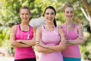 Portrait of young volunteer women smiling