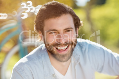 Portrait of handsome man smiling at camera