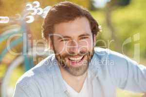 Portrait of handsome man smiling at camera