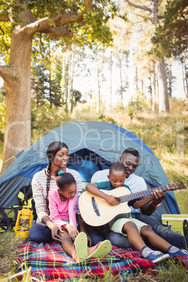 Happy family enjoying together