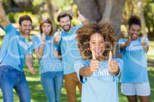 Portrait of volunteer group posing