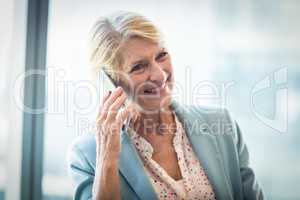 Woman talking on mobile phone