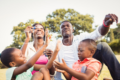 Happy family enjoying together