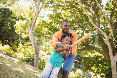 Happy family having fun