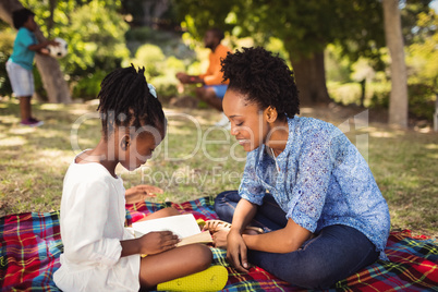 happy family reading together