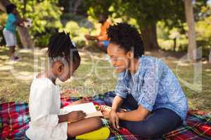 happy family reading together