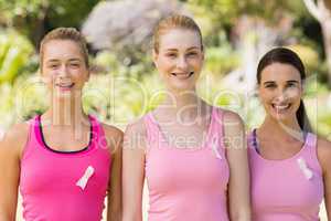 Portrait of young volunteer women smiling