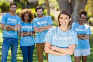 Portrait of volunteer group posing