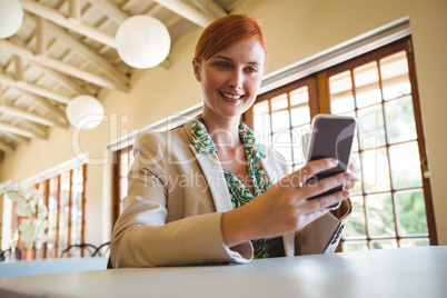 Woman using a smartphone