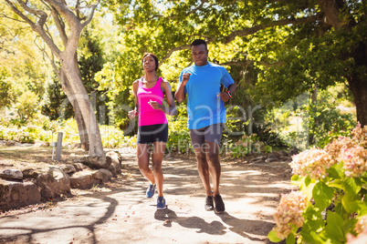 Couple running together