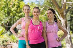 Portrait of young volunteer women posing