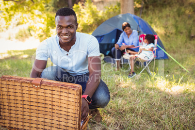 Happy family enjoying together