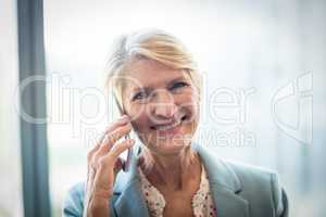 Woman talking on mobile phone