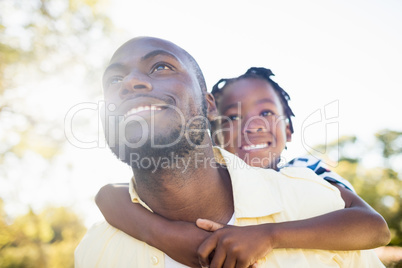 Happy family posing together