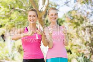 Portrait of young volunteer women smiling