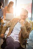 Portrait of thoughtful businessman