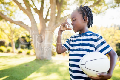 Focus on child holding an object