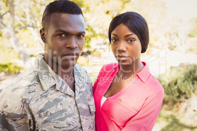 Couple posing together