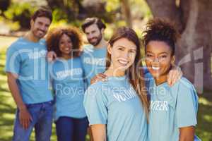 Portrait of volunteer group posing