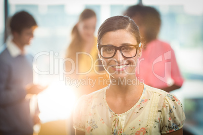 Portrait of beautiful woman smiling