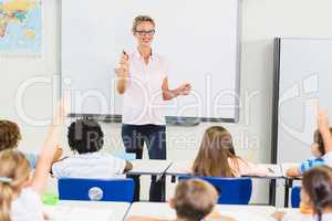 Teacher teaching in classroom
