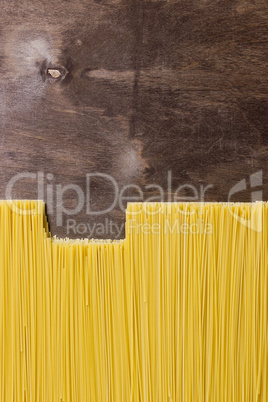 Raw spaghetti noodles