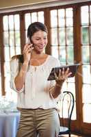 Woman making a phone call