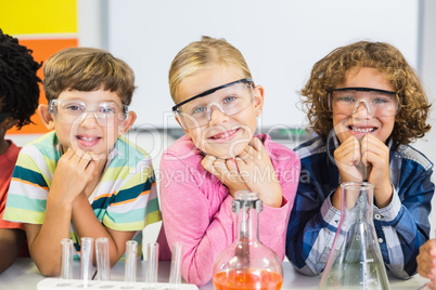 Portrait of kids in laboratory