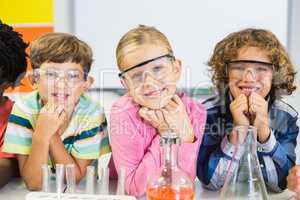 Portrait of kids in laboratory