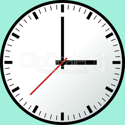 Clock icon, Vector illustration, flat design EPS10