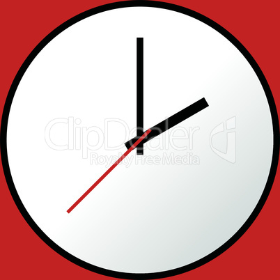 Clock icon, Vector illustration, flat design EPS10