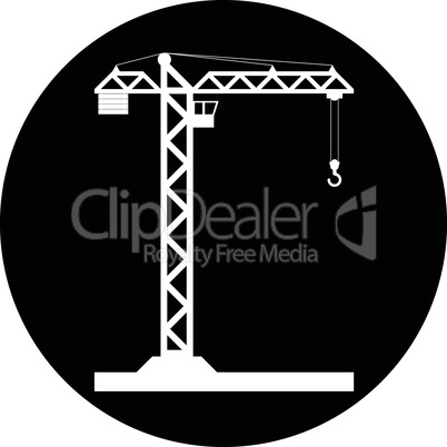 Building Tower crane icon - vector.