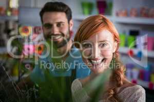 Portrait of couple smiling